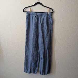 Charter Club Linen Pants in Blue Chambray